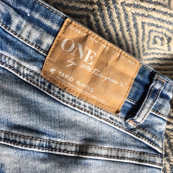 ONE TEASPOON DENIM “YARD BIRDS” SKINNY JEANS HIDDEN BUTTON FLY RAW HEM - Picture 8 of 15